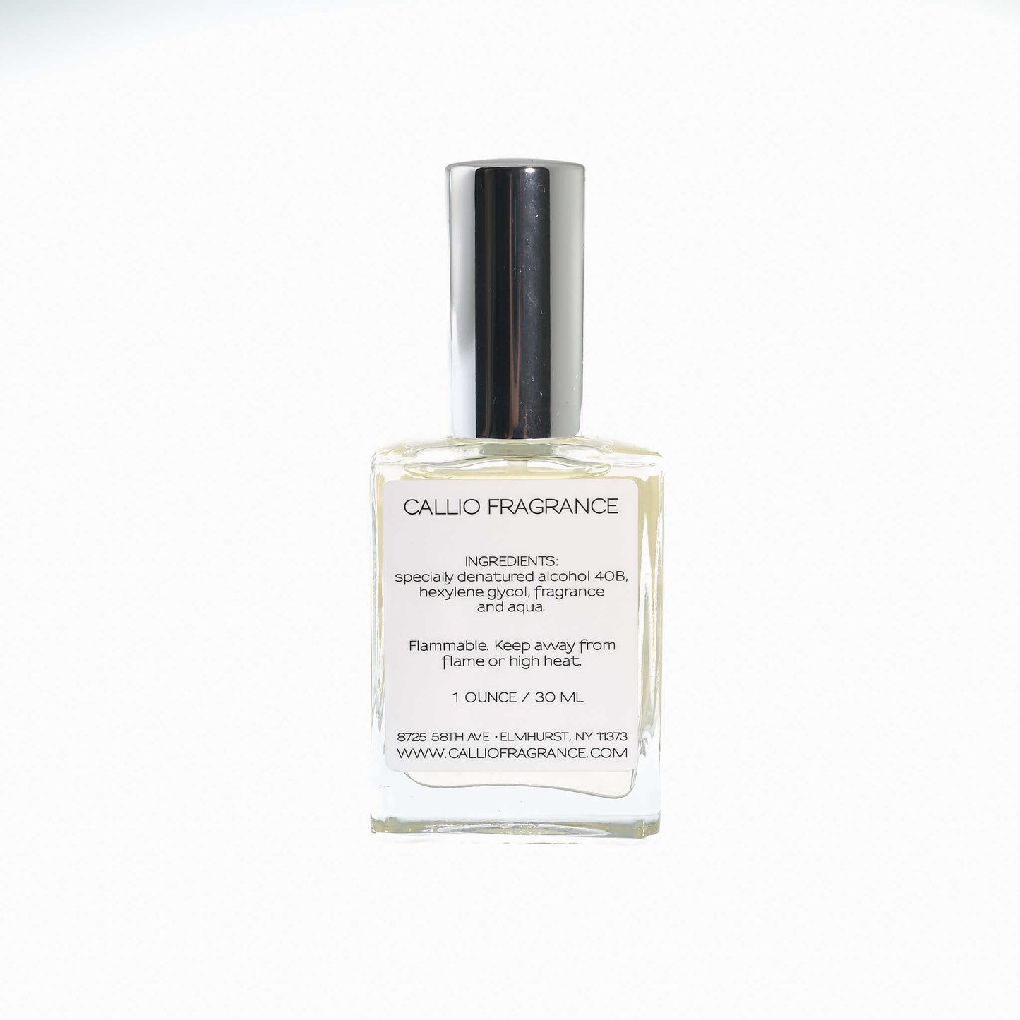 Callio Fragrance -ingredient label