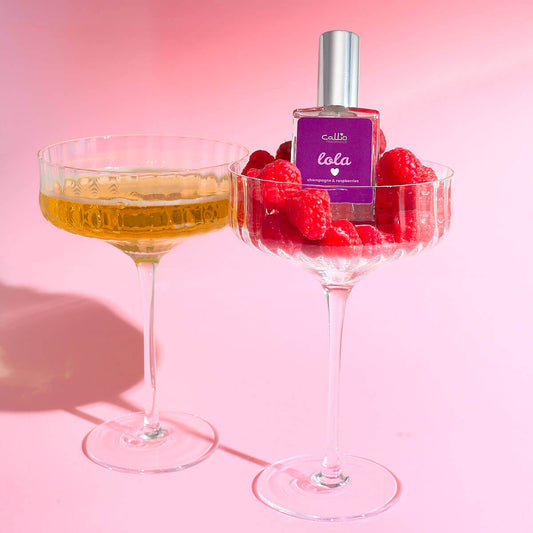 Lola limited edition eau de parfum bottle - champagne and raspberry fragrance by Callio Fragrance
