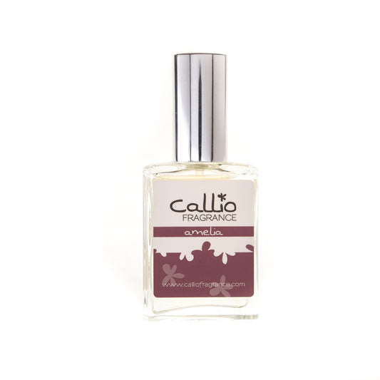 Amelia Perfume - Callio Fragrance one ounce glass bottle with silver cap