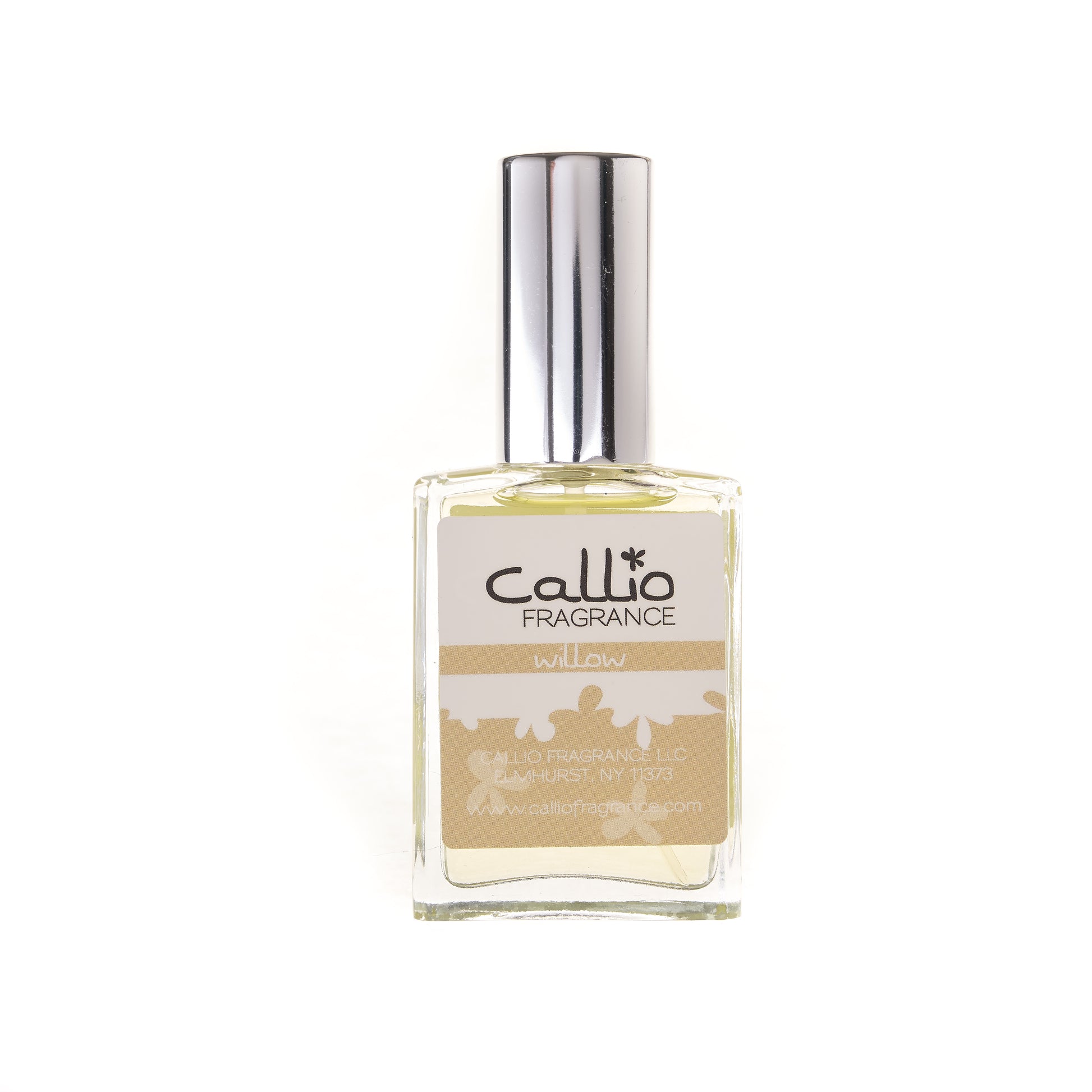 Willow Perfume -one ounce bottle on a white background.